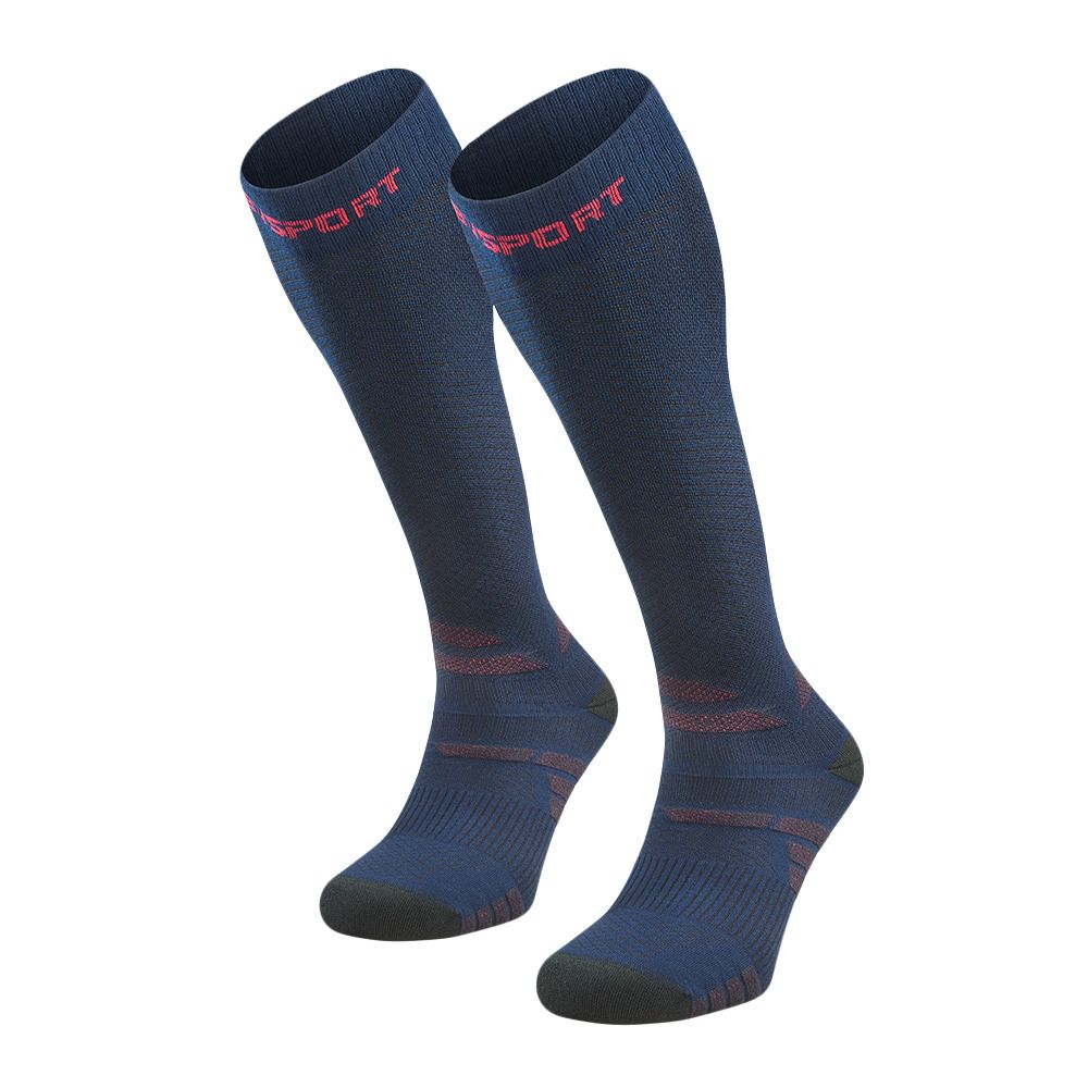 BV Sport TREK COMPRESSION EVO - Chaussettes bleu/rouge
