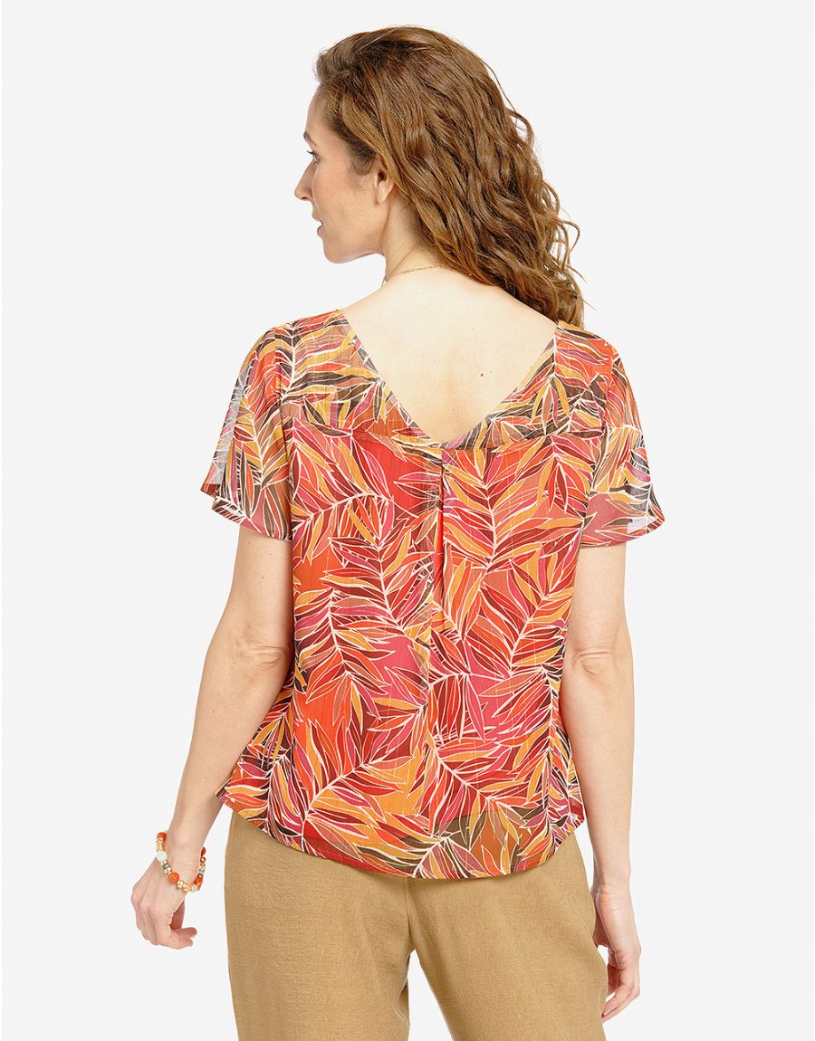 Blouse en voile marron