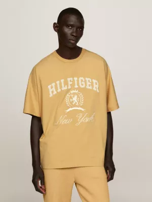 Camiseta Crest Boxy Fit de Manga Larga