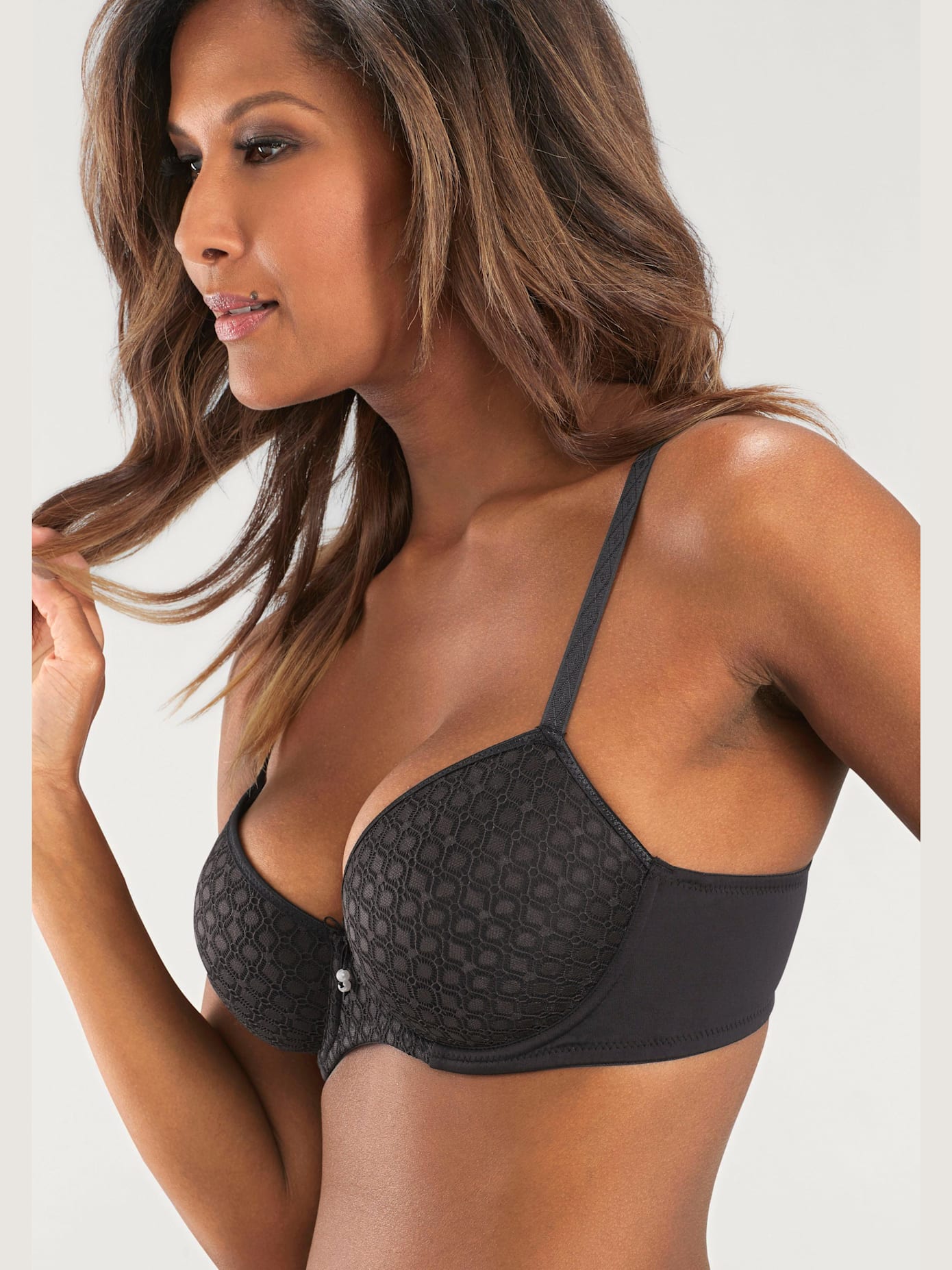 Soutien-gorge à coques avec dentelle lisse