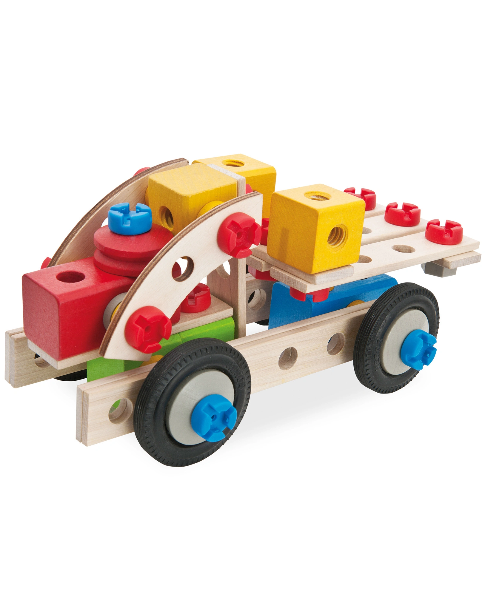 Holz-Lok CONSTRUCTOR 100-teilig groß in bunt