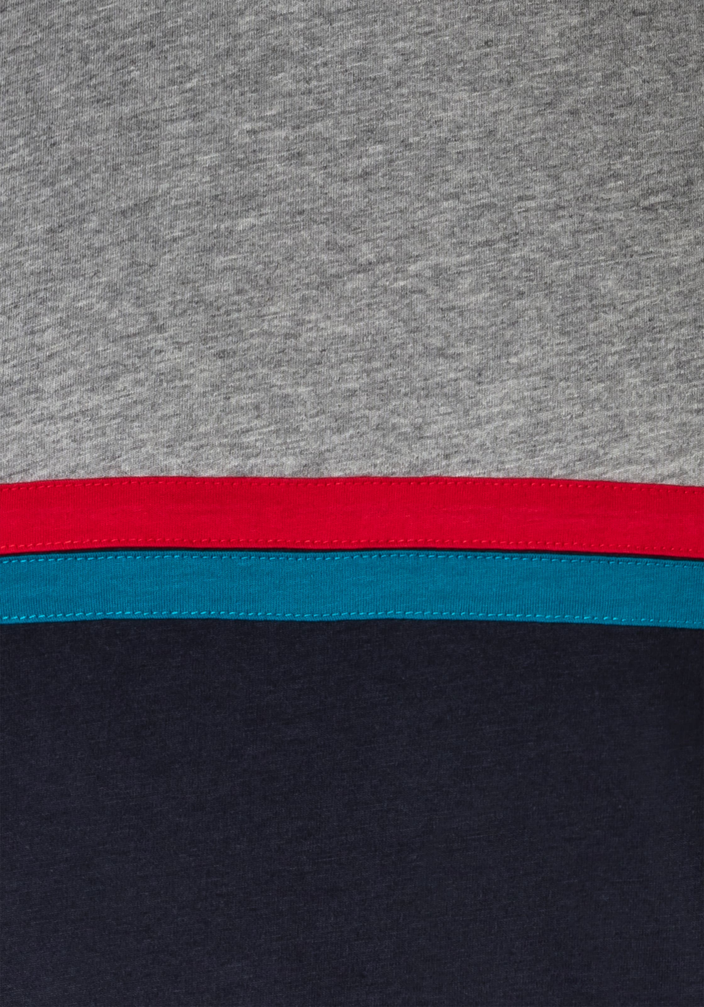 le jogger® Pyjama, 2 Stk. Schlafanzug mit Colorblock