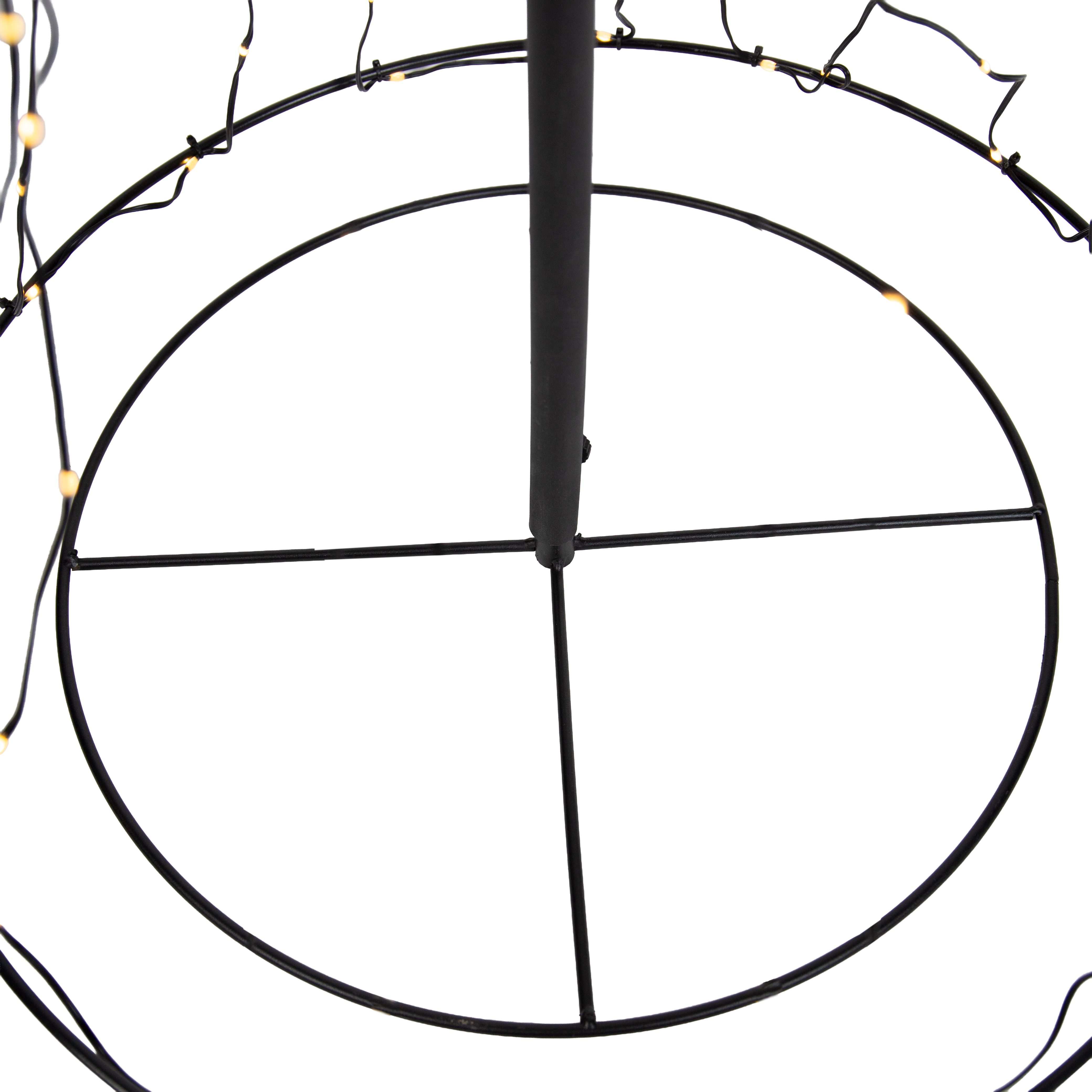 Kerst vloerlamp zwart boom 150cm incl. LED met timer IP44 - Ugoku