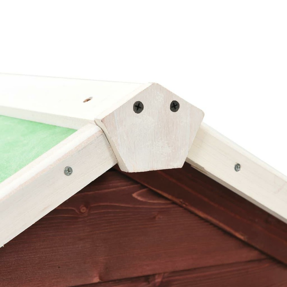 Clapier 140 x 63 x 120 cm bois de sapin massif moka et blanc