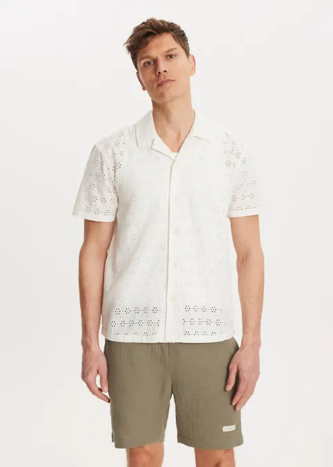 Broderie overhemd off-white (WIT.O)