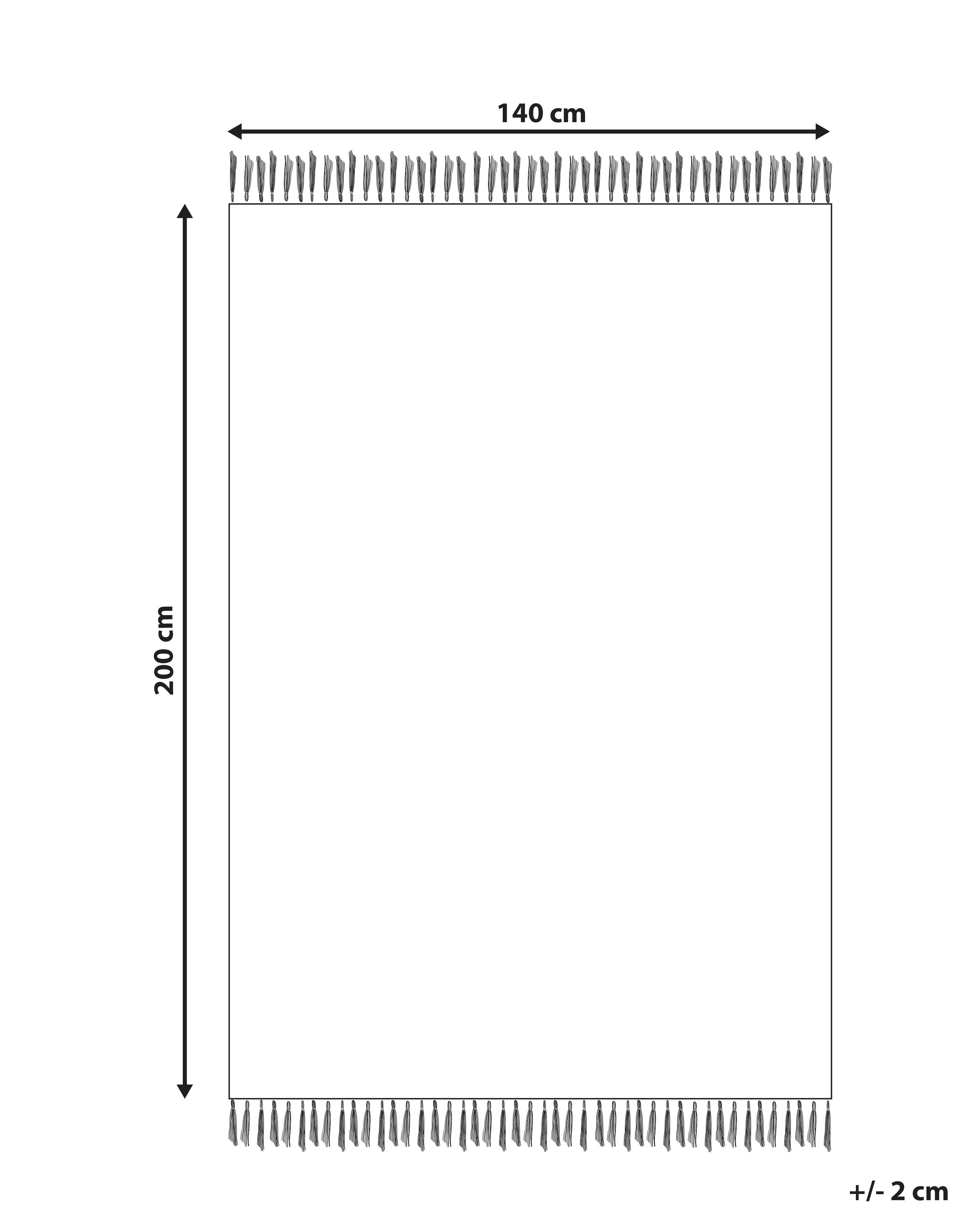 Kindervloerkleed LAZA Bruin 140 x 200 cm Katoen