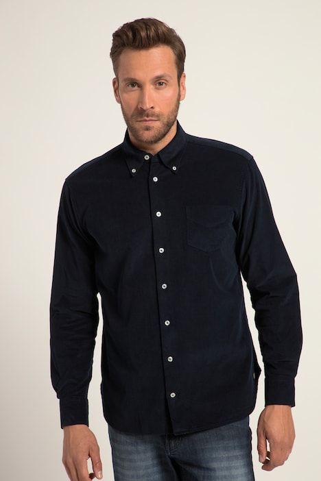 Cordhemd, Langarm, Buttondown Kragen, Modern Fit, bis 8 XL