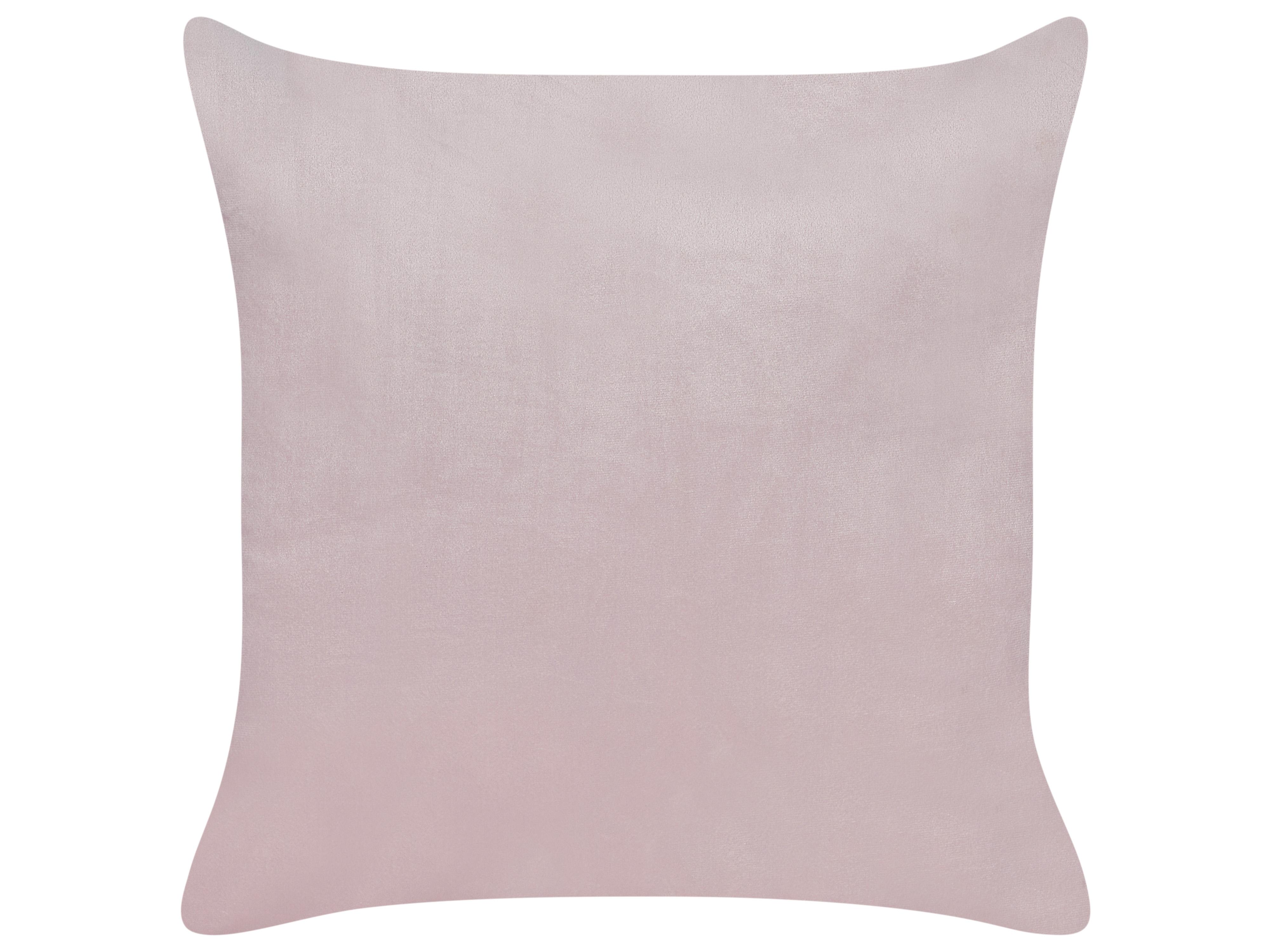 Set van 2 sierkussens IPOMEA Fluweel 45 x 45 cm Roze