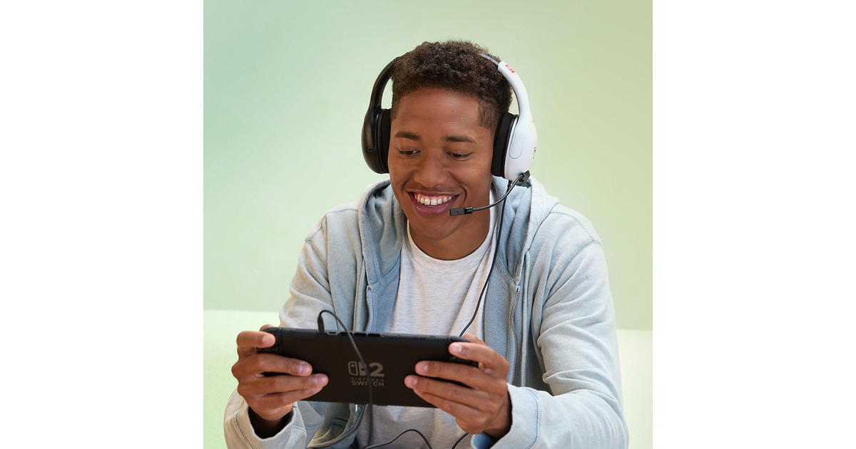 Turtle BeachAirlite Fit bedrade gamingheadset over-ear gaming headset  (Wit/zwart, Nintendo Switch 2, Nintendo Switch, Nintendo Switch Lite, Nintendo Switch - OLED-model)