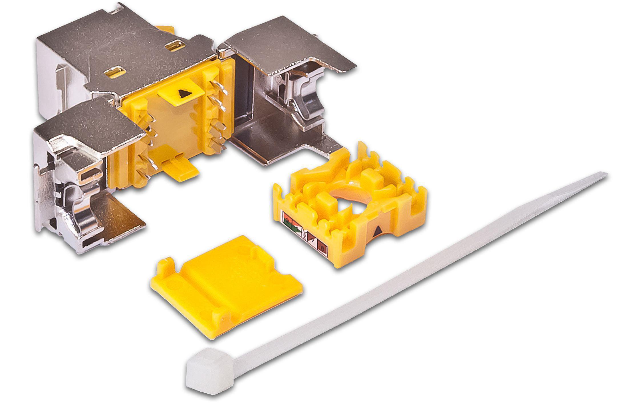 Keystone-Modul Cat.6A STP EA 48 Stück<br>Cat.6A 10Gbps Keystone Modul zum Netzwerkkabelanschluss - 48 Stück
