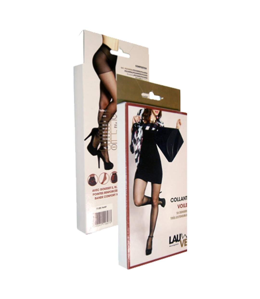 Collant Voile Femme Confort et Résistance LAUVE- Pack de 3 Paires- Collant Voile 18D Ambre