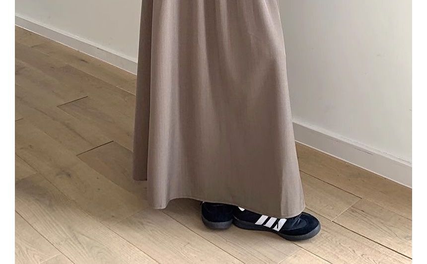 Metticus - Hoge taille effen maxi A-lijn rok