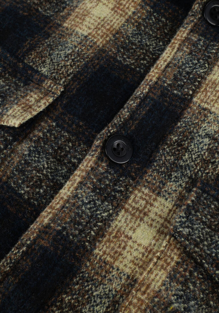 ANERKJENDT donkerblauwe anerkjendt overshirt aklion thick check overshirt