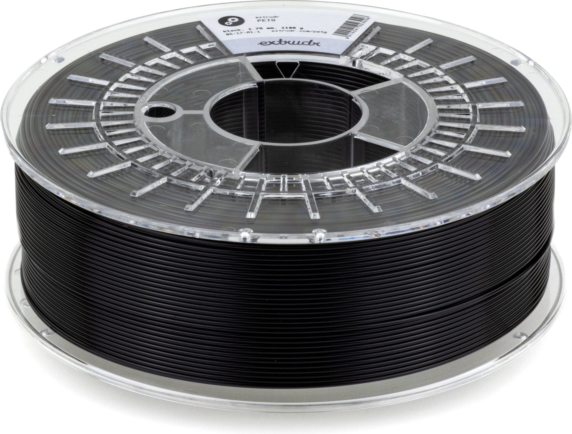 Extrudr  PETG Schwarz, 1,75 mm / 1100 g    Filament mit hervorragenden mechanischen Eigenschaften