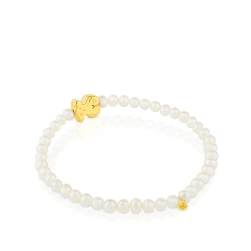 Pulseira Sweet Dolls em ouro amarelo e pérolas cultivadas.
