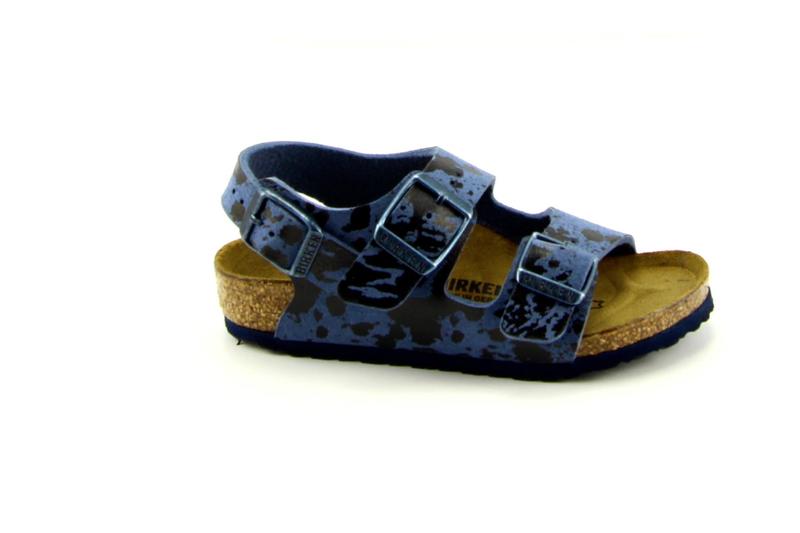 Birkenstock Milano Kinder Smal Colour Sprays Blue