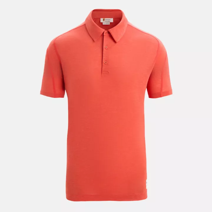 Polo Timberland x Icebreaker en mérinos et lin pour homme en orange