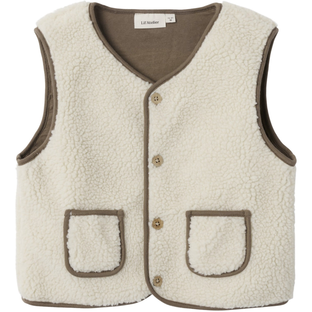 Køb Lil'Atelier Turtledove Shitake Nmnlajo Loose Vest Lil