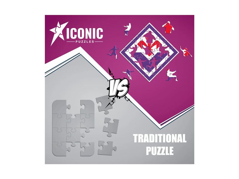 Iconic Puzzle ACF Fiorentina – Logo Offizielles Holzpuzzle, Grösse M