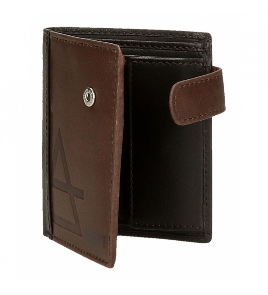 Carteira Joumma Bags Adept Jim marrom - 8,5 x 10,5 x 1 cm