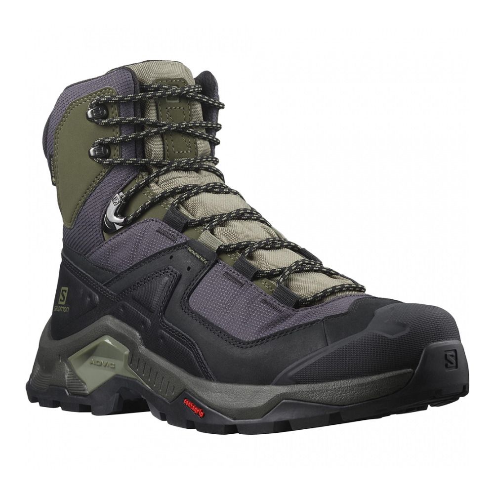 Salomon QUEST ELEMENT GTX - Chaussures randonné Homme black/deep lichen green/olive night