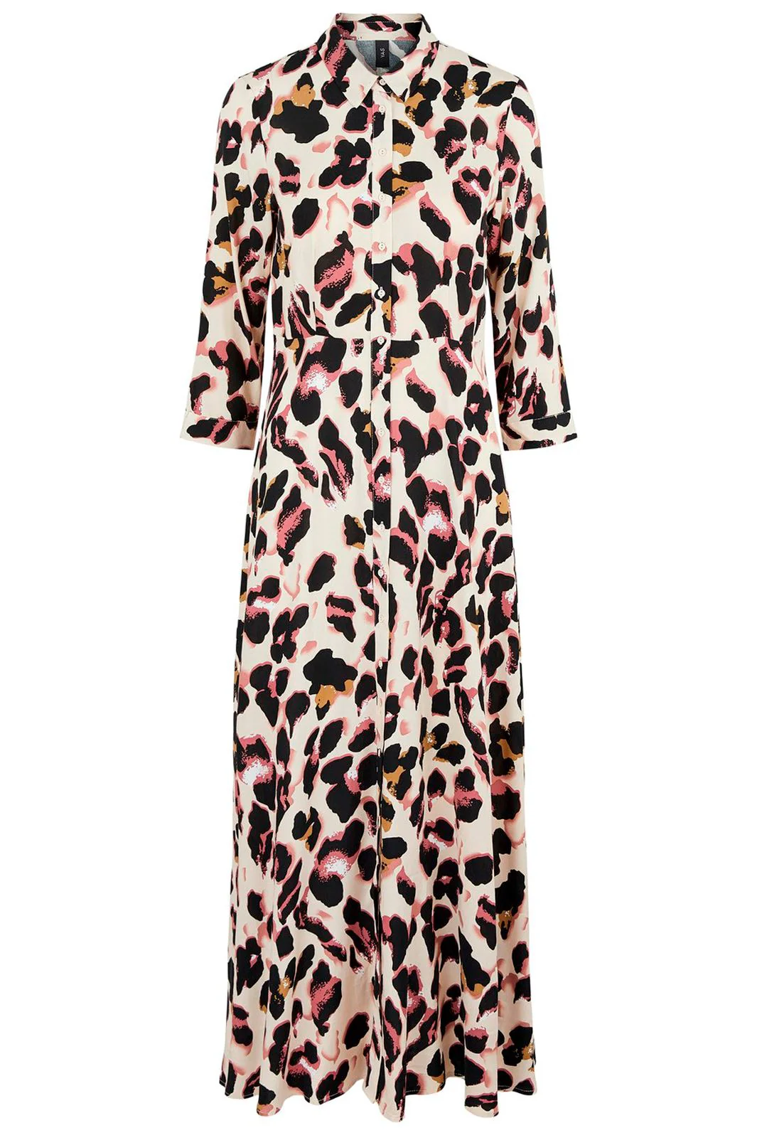 Y.A.S YasSavanna Long Shirt Dress rose w liro print