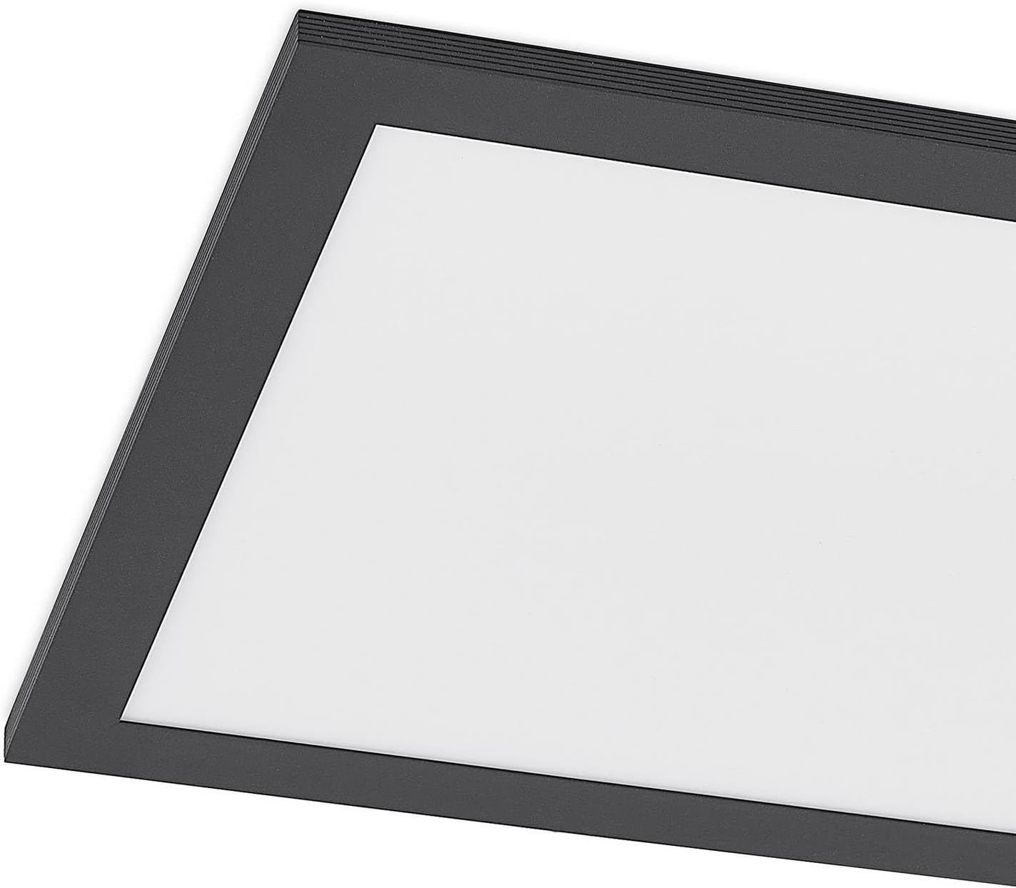 Lindby LED Panel Nelios dimmbar mit Leselampe (Modern) in Schwarz aus Aluminium (1 flammig,) - Bürolampe Deckenlampe Deckenleuchte Lampe Wohnzimmerleuchte