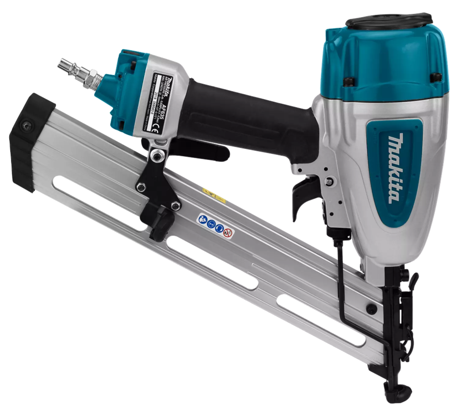 Makita AF635 8 bar Brad tacker (15 Ga) in koffer - 32-64 mm