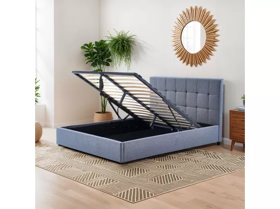 BELLECOUR LITERIE | Lit coffre VINCENNES 140x190 cm | coloris gris