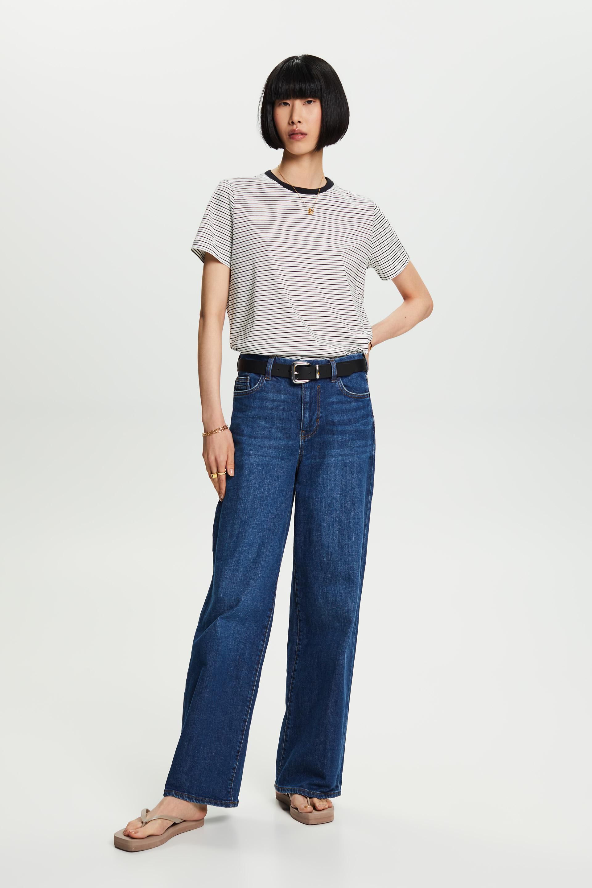 T-shirt à rayures, 100 % coton