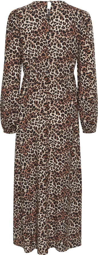 Cream CRTiah Dress Leopard mix