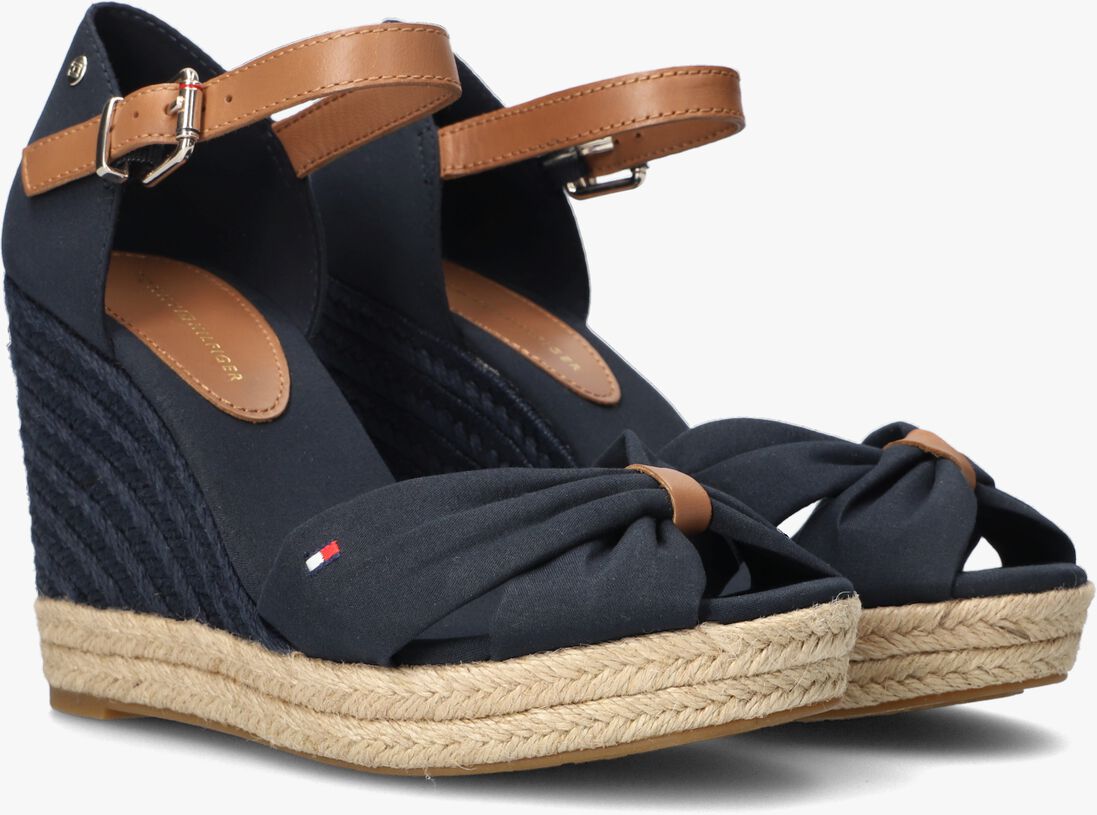 TOMMY HILFIGER blauwe tommy hilfiger espadrilles basic open toe high wedge
