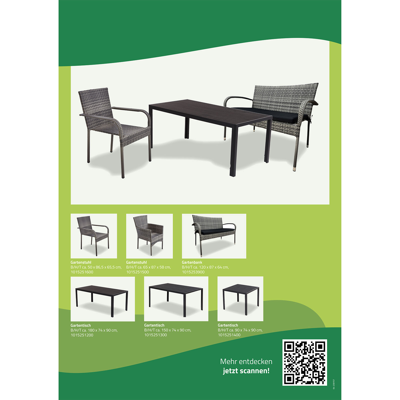 Gartenstuhl - braun-grau - Polyrattan