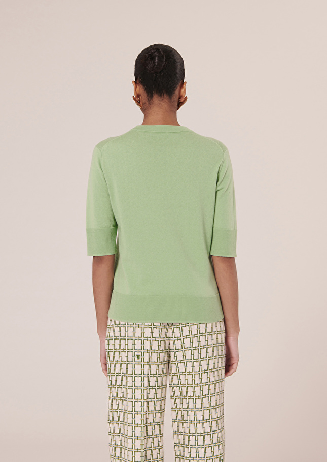 Pull Paolinevert en laine et coton