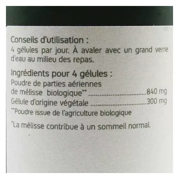 Nat & Form Erva-cidreira Orgânica 200 Cápsulas Vegetais