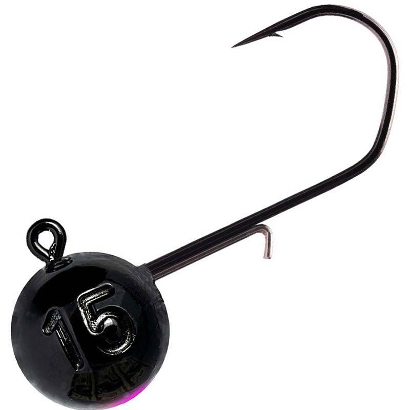 Tête Plombée Monkey Lures - Noir/Rose - Par 3