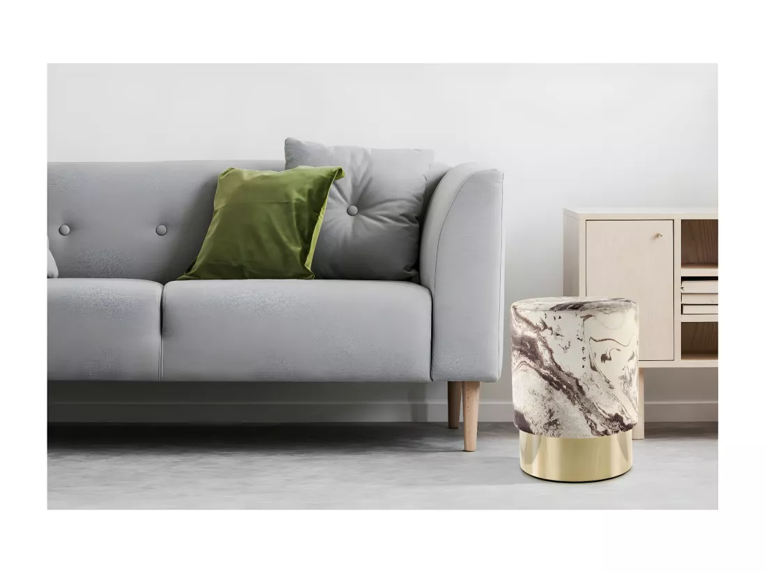 Pouf Design Marbré 