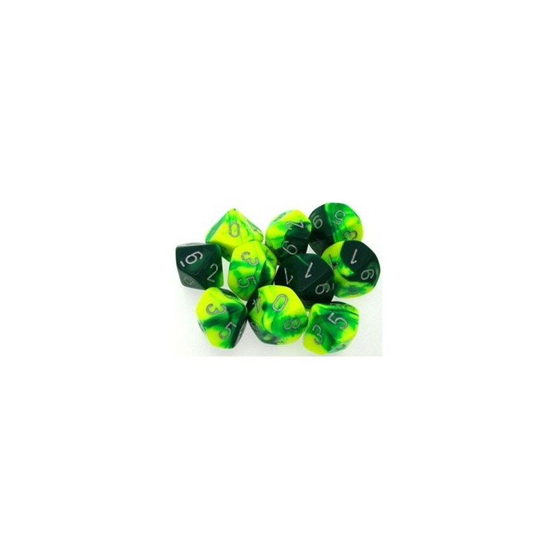 10 Des 10 *GEMINI* VERT ET JAUNE