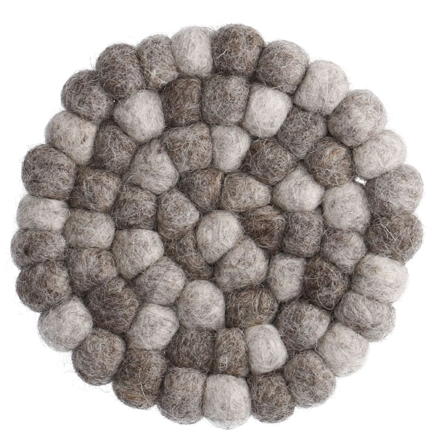 Untersetzer Filzkugeln, taupe mix, 10 cm