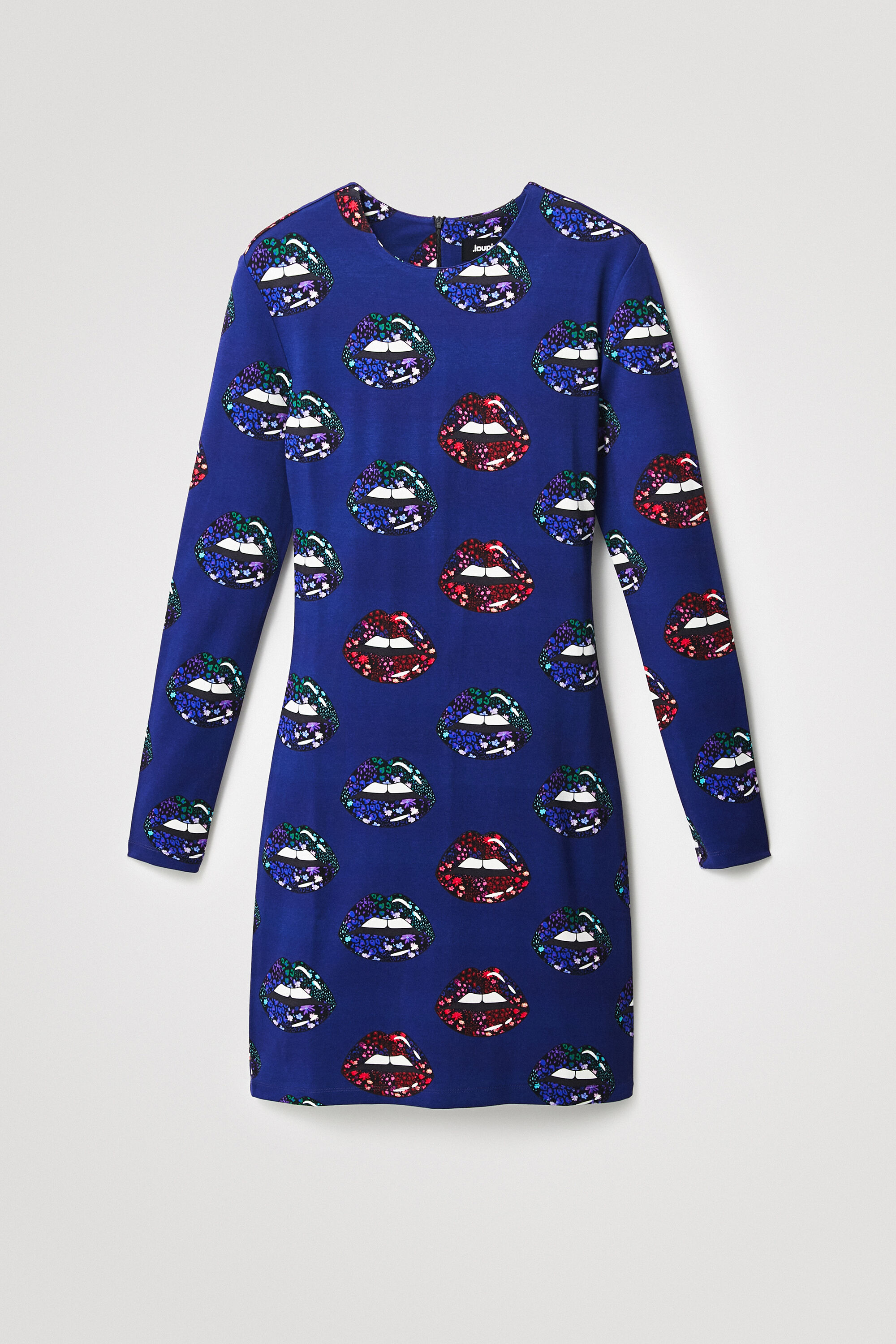 Robe courte ajustée avec lèvres