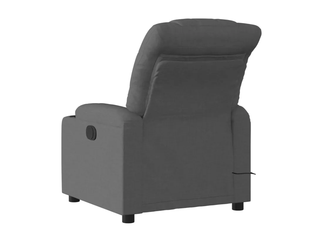 Fauteuil massant inclinable Gris foncé Tissu