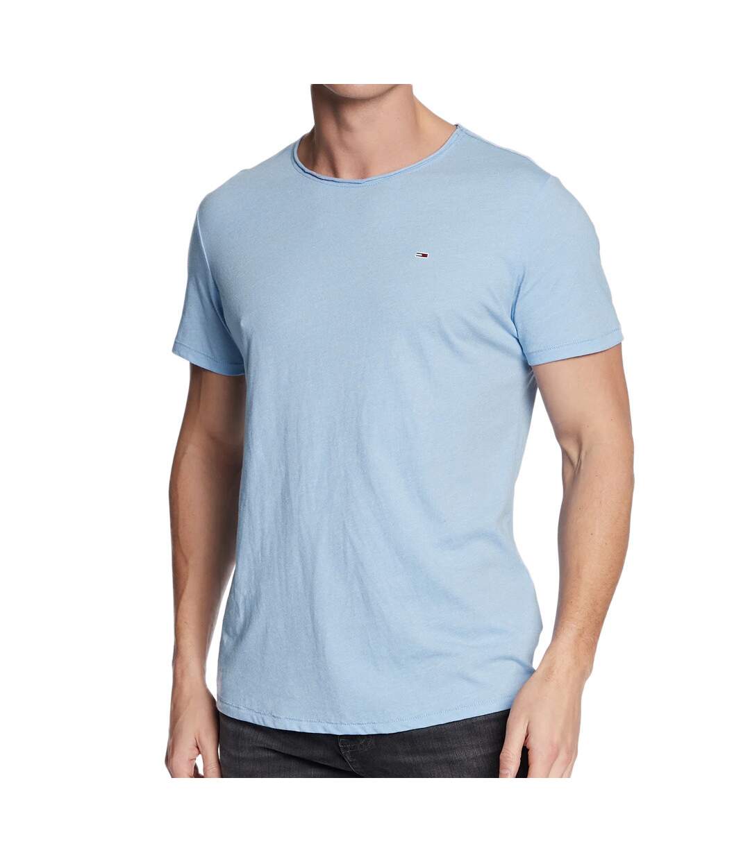 T-shirt Bleu Homme Tommy Jeans Slim Jaspe