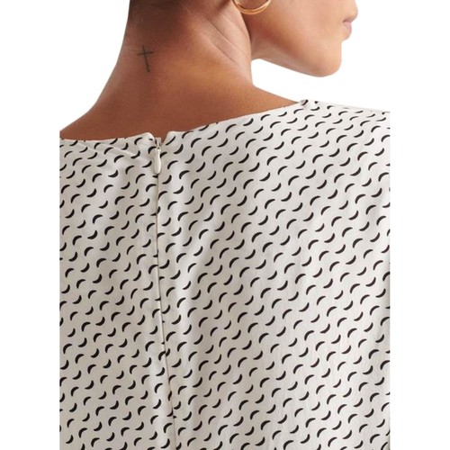 Superdry - LS ECOVERO TWIST DRESS Blanco
