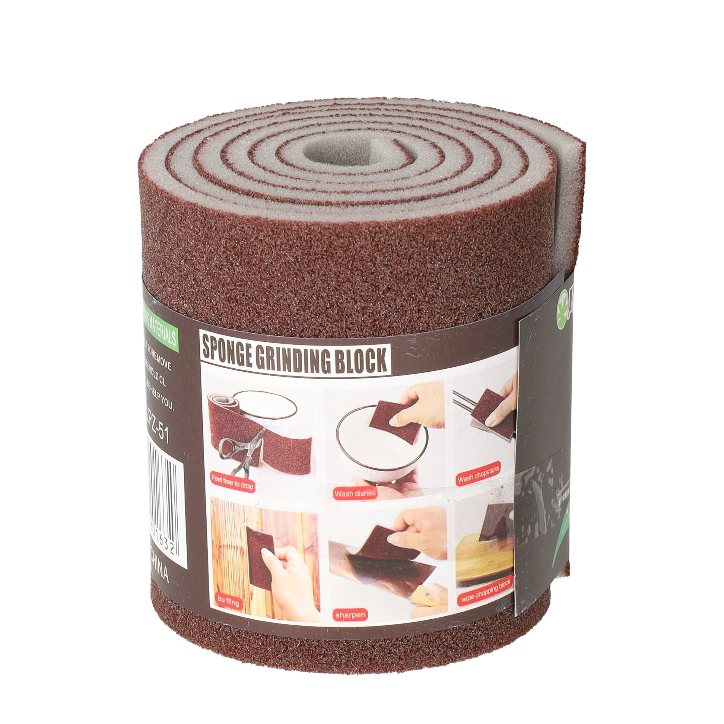 (9x100cm) Küchen Scheuer Schwamm Rost Reinigungs Schrubber Zuschneidbarer Schmirgelschwamm Fleckenentferner Pad für Töpfe / Waschbecken / Geschirr