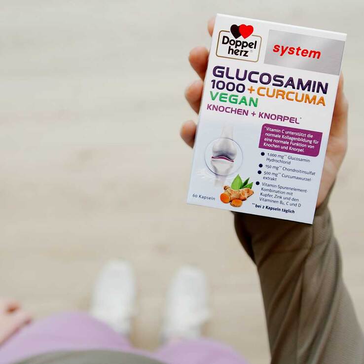 Doppelherz Glucosamin 1000 + Curcuma vegan syst.Kapseln , 120 St
