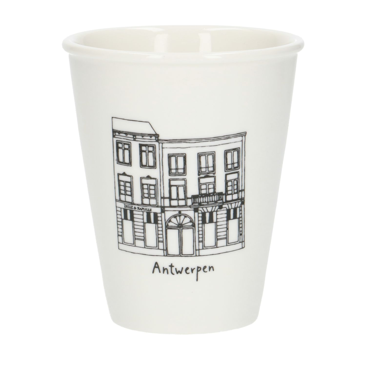 Gevel mok, Antwerpen Wapper, porselein, 200 ml