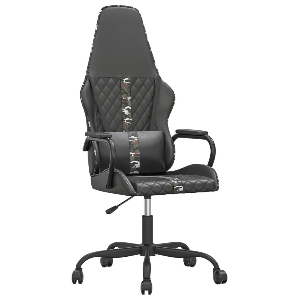 vidaXL Massage Gaming Stoel, Camouflage en Zwart, Kunstleer