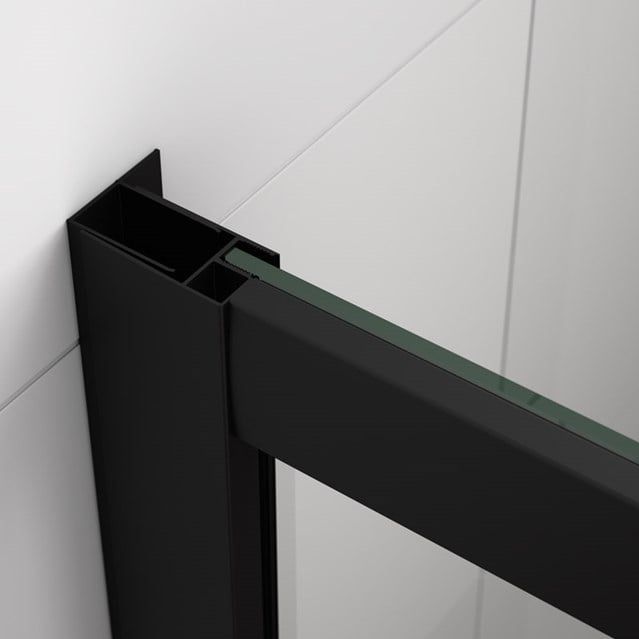 Ruby Allure - Douchecabine - Mat Zwart - 76x76 cm - Helder Glas - Schuifdeur - Vierkant