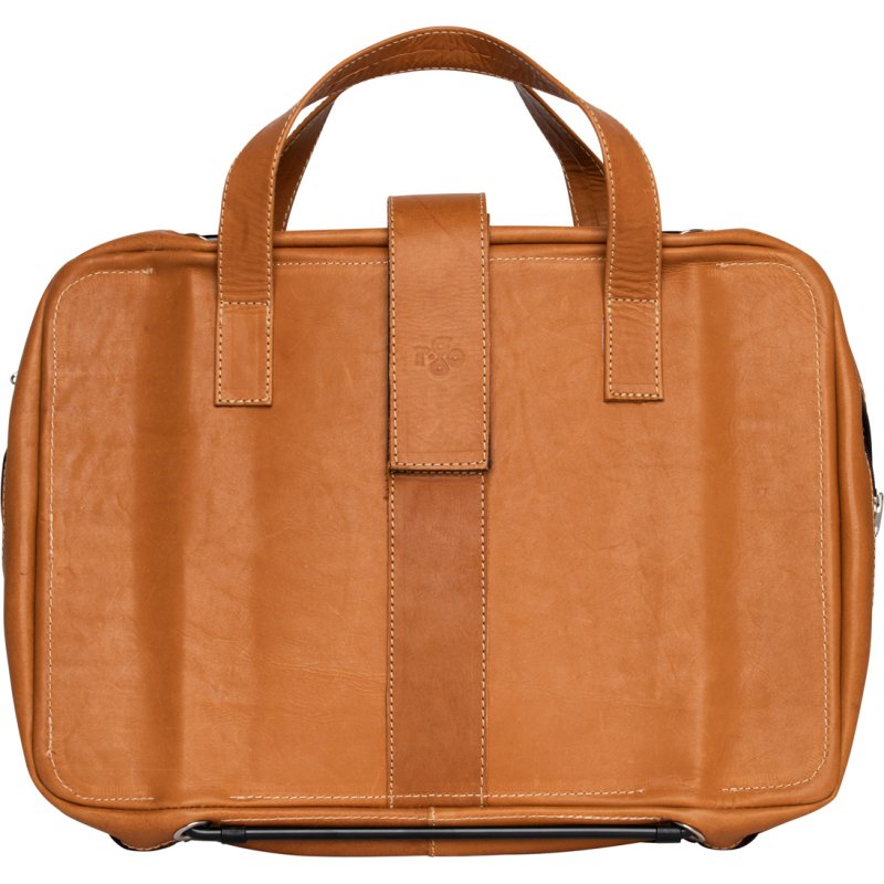 R-Go Tools Sacoche pour ordinateur portable R-Go Viva, cuir, avec support intégré pour ordinateur portable, produit social, marron