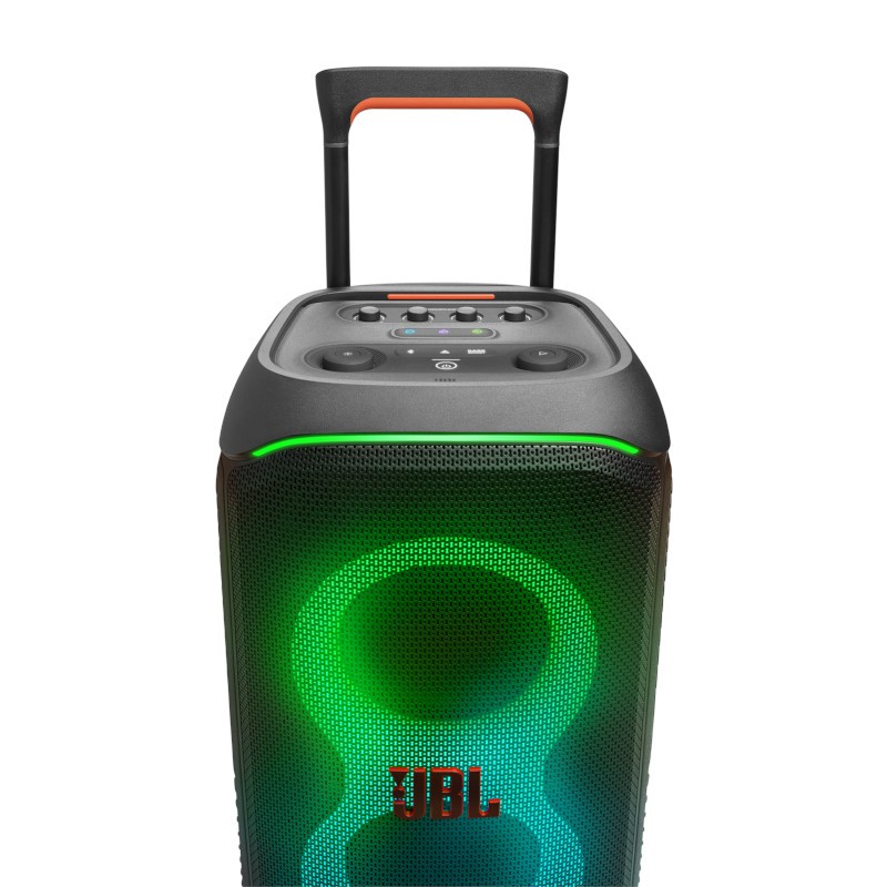JBL - Stage320 PartyBox - Stærk Partyhøjttaler med Dynamisk Lysshow, TWS og Mic/Guitar-Indgange
